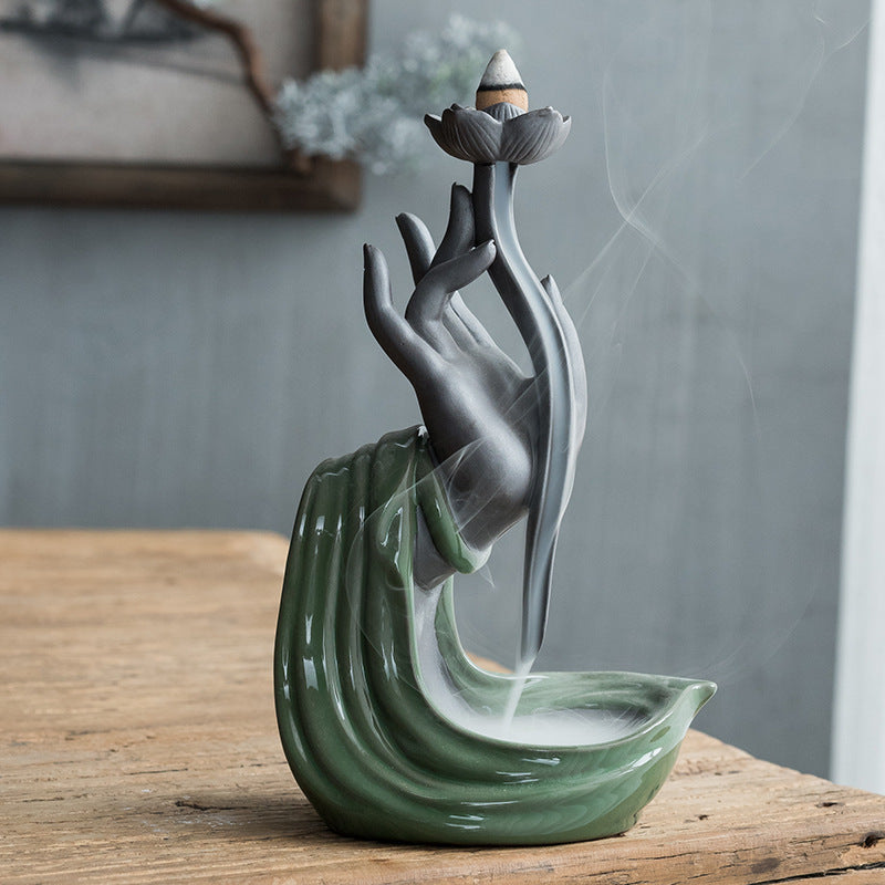 Lotus hand | Backflow Incense Burner