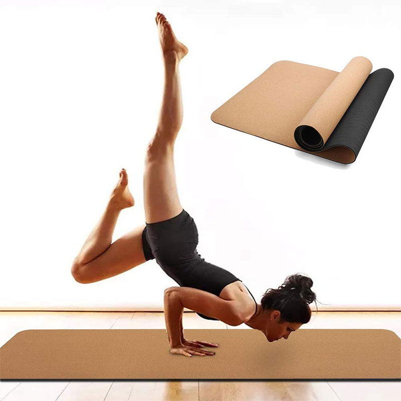 100% Organic Cork and Rubber Yoga Mat