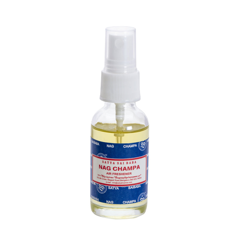 Nag Champa Raumspray (30ml) von Satya – Beruhigendes Aroma mit ätherischen Ölen für Meditation und Entspannung