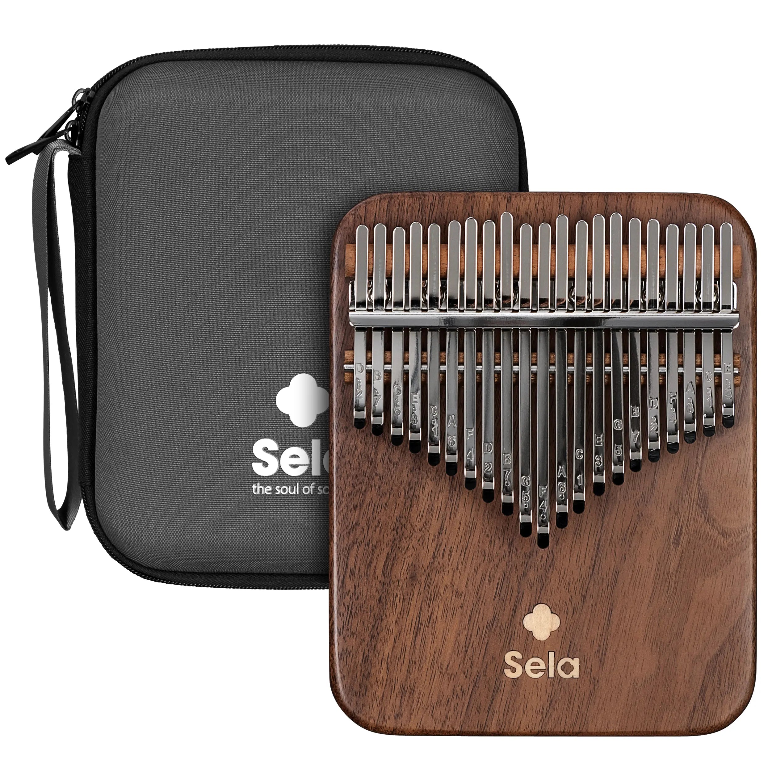 Kalimba 21 Zungen Walnuss Solid | Sela