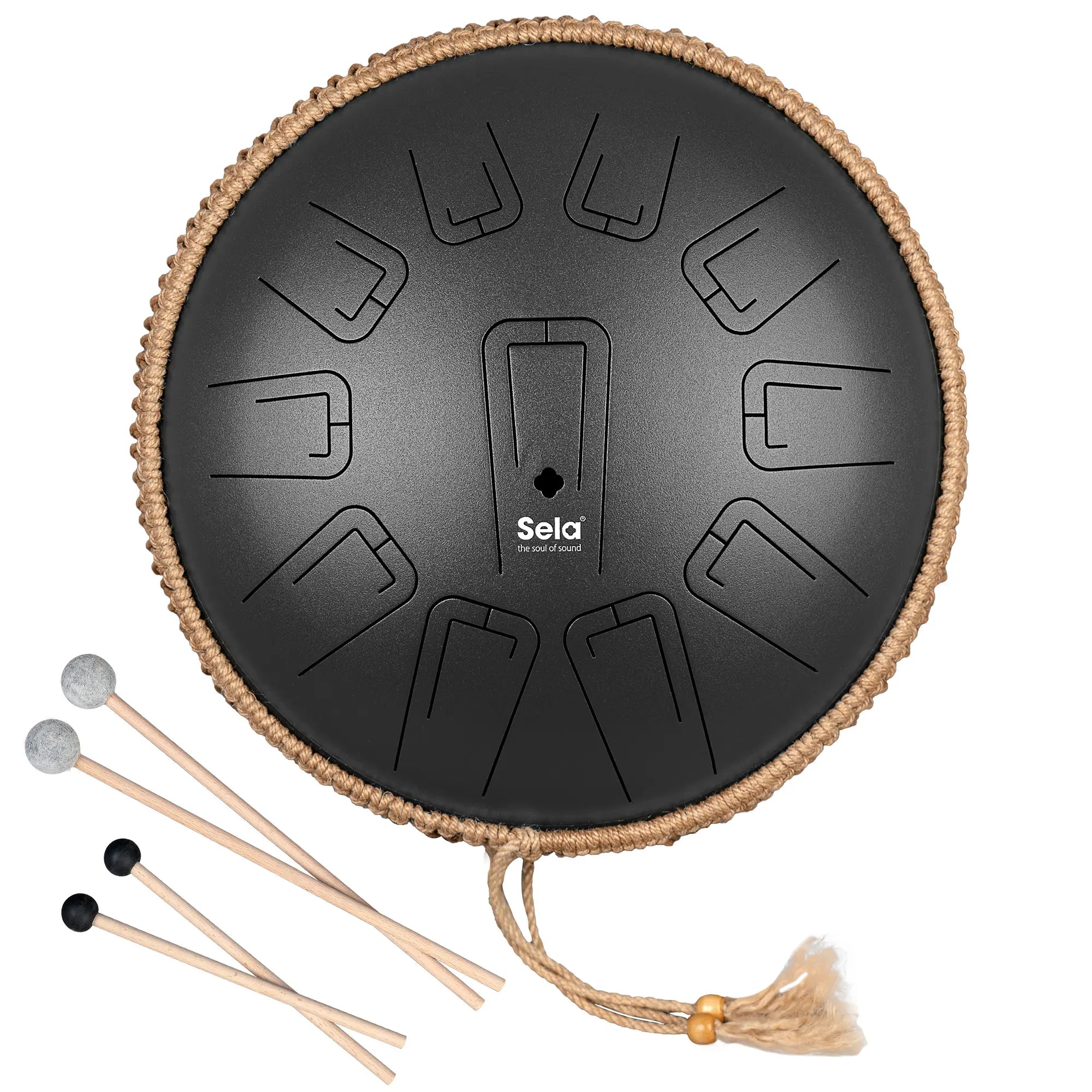 Unity Tongue Drum 13" C Minor 432 Hz inkl. Tasche | Schwarz | Sela - ZenDragon